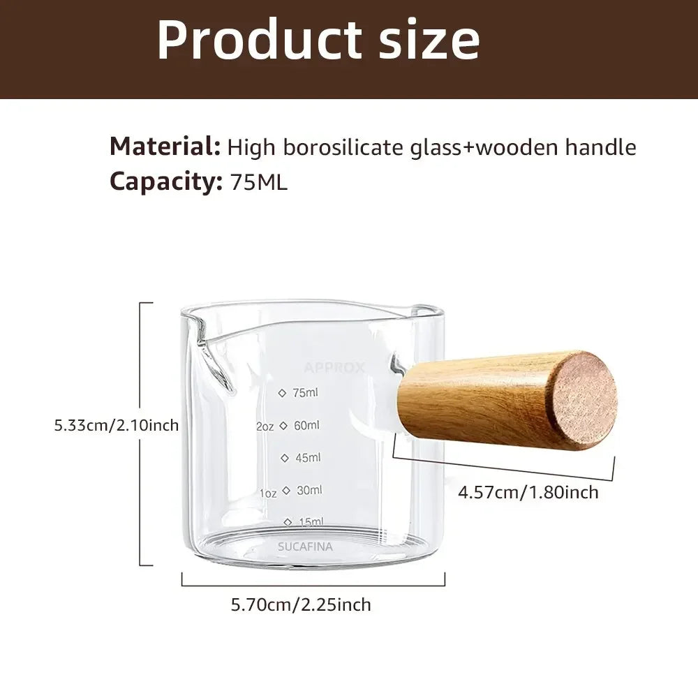 Mesure à Café en Verre & Bois
