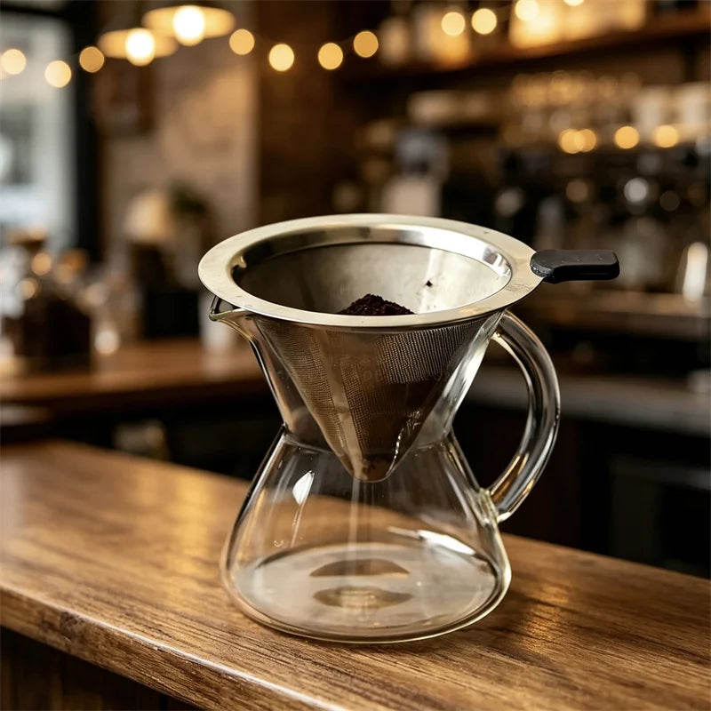 Carafe Verre Pour-Over avec Poignée