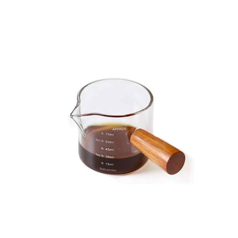 Mesure à Café en Verre & Bois