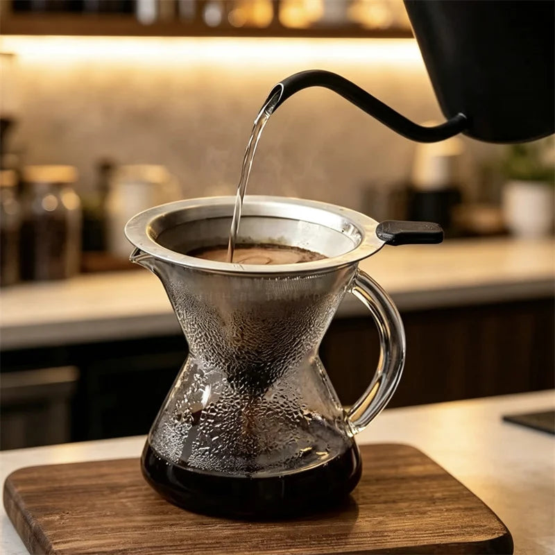 Carafe Verre Pour-Over avec Poignée